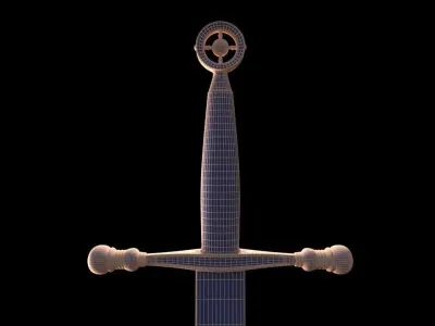 Medieval Sword Free 3D model shop