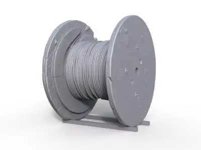 Kabeltrommel mit Kabel 3D Scan Schiffsmodell Modellbau Modelship 3D print model