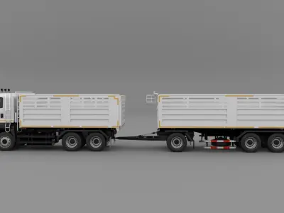 ISUZU DECA-FXZ360 Trailer Dump 3D model