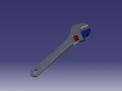 Adjustable wrench Free 3D model purchase