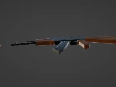 AK-47 Rifle Low-poly 3D model purchase