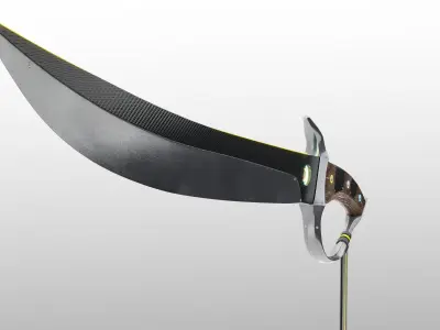 Champagne Saber Low-poly 3D model