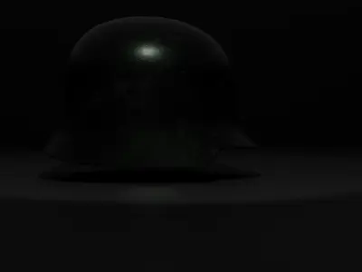 Old war helmet Free low-poly 3D model