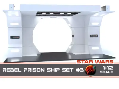 The Mandalorian - Rebel Prison Ship 3 - Crossing 1-12 scale 3D print model
