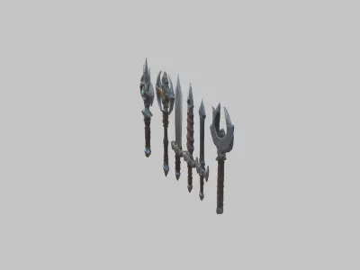 Lowpoly Medieval Fantasy Weapons Pack Low-poly 3D model