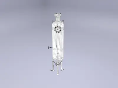 Degasser gas cylinder Low-poly 3D model