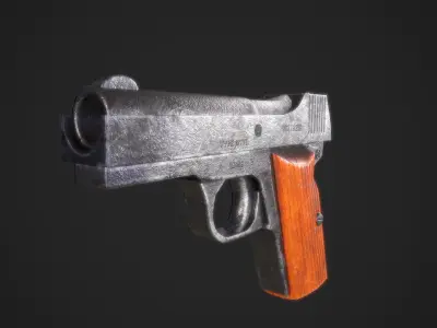 Pistol gun Free 3D model buy