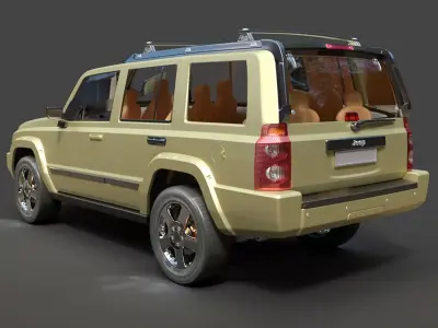 Detailed Jeep Commander 4x4 - Hyper-Realistic SUV Asset 3D model