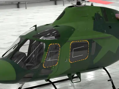 Military Helicopter AgustaWestland AW119 Koala 3D model