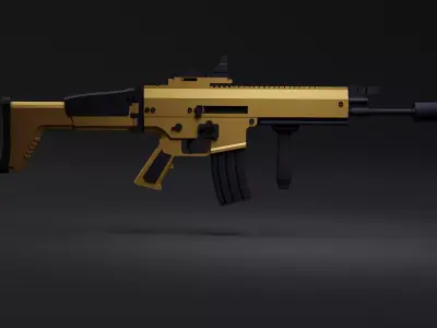 FN SCAR  Low-poly 3D model purchase