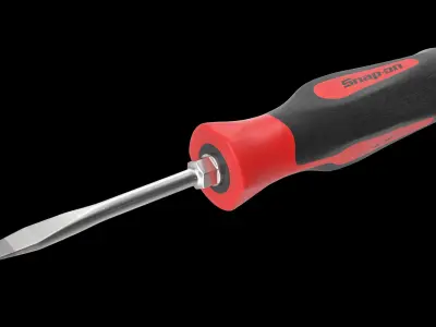 Flat Tip 035 Instinct Soft Grip Red Screwdriver SGD2BR Low-poly 3D model