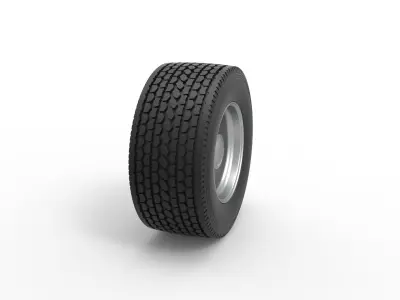 Super single semi wheel Scale 1 to 25 3D print model
