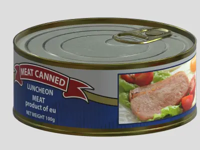 Meat Canned Low Poly Low-poly 3D model