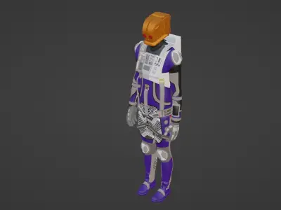 Robot Soldier - Assault Soldier Low-poly 3D model 17