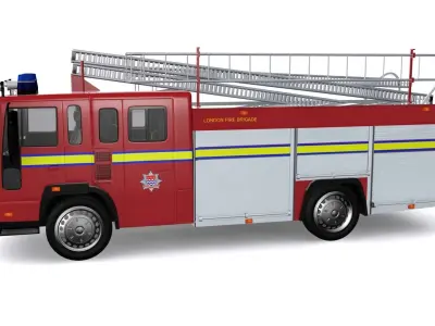 VOLVO FL6 FIRE TRUCK 3D model