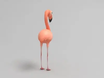 Flamingo 3D model 2