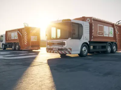 Organic garbage truck unbranded 3D model
