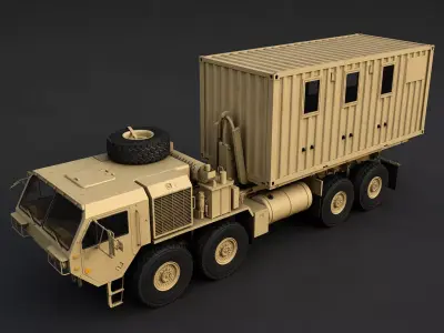 US Army M1120 HEMTT Load Handing System Truck Low-poly 3D model