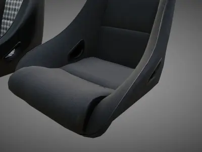 Car Seat GTS Classic Vallelunga Low-poly 3D model