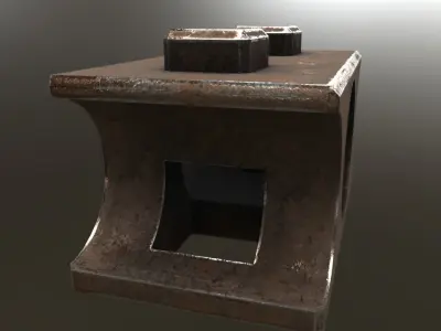 Rusted Metal Widget Low-poly 3D model