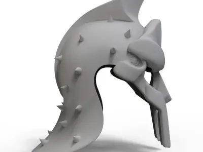 Gladiator Helmet - Sculpted 3D print model