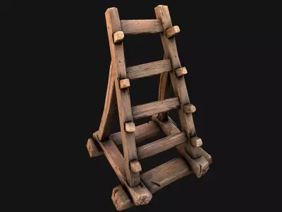 Weapon Rack for Dagger Knife Sword Medieval Furniture Armory Low-poly 3D model