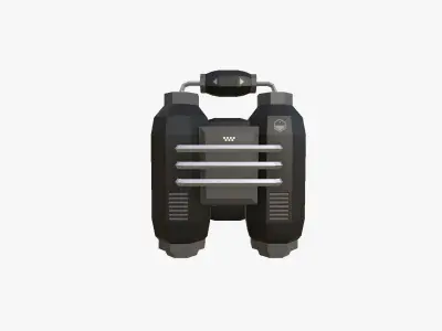 Jetpack Low Poly D04 - SciFi Character Design Low-poly 3D model