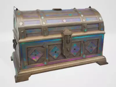 Old Wooden Chest 3D Asset 3D model