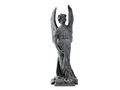 Funeral Sculpture Monument Angel Low-poly 3D model buy