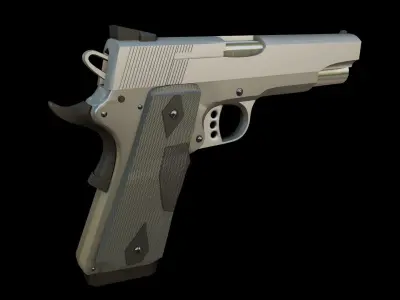 Lowpoly Handgun Model pistol Low-poly 3D model