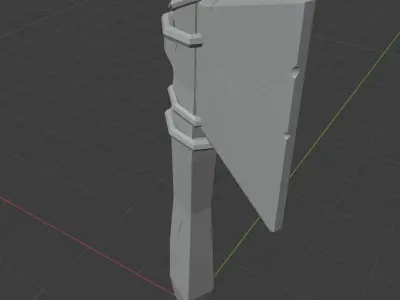 Lowpoly Ancient Stone Axe Free low-poly 3D model