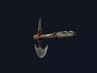 Knight Battle Axe Low-poly 3D model