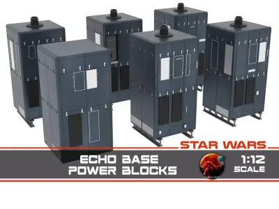 Echo Base Power Blocks 1-12 scale Blackseries 3D print model