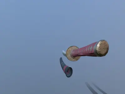 Katana Nodachi  Low-poly 3D model