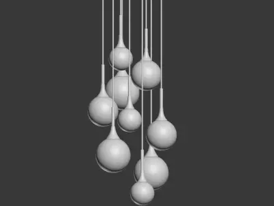 Hanging lamp Restoration Hardware Whitney Chandelier  3D model