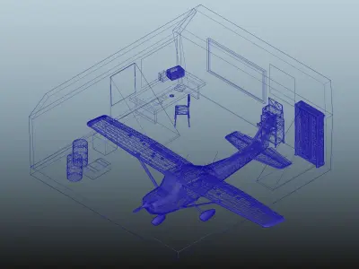 Cessna 172 SP Hanggar 3D model