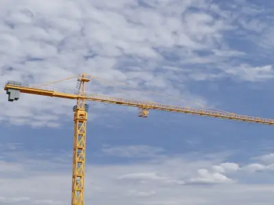 Tower Crane - Hammerhead Construction Crane 3D model