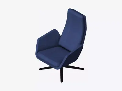Furniture - Chair - Contemporary - High - Swivel Low-poly 3D model