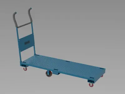 Freight roughneck green Low-poly 3D model