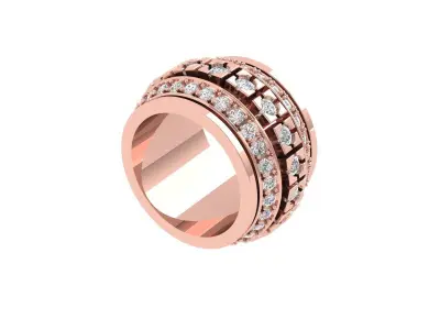 Wedding Art Deco Ring  3D print model