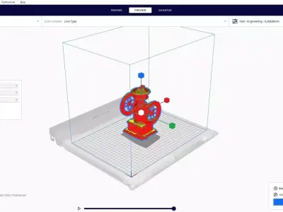 Vintage Dual-Wheel Grinder Machine 3D Model 3D print model
