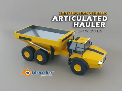 Articulated Hauler Heavy Vehicle Low-poly 3D model