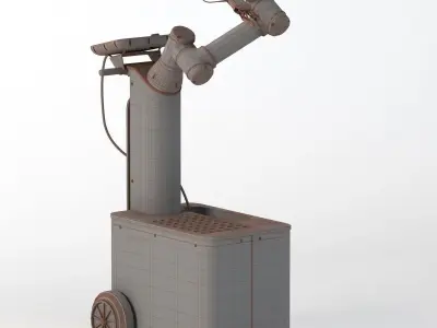UR3 with ER5 Max Mobility And Flexibility Robot Cell 3D model