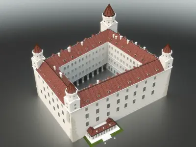 Bratislava castle  central palace- Slovakia 3D model