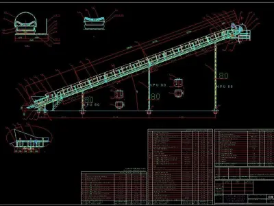 100m3 Mobile Concrete Batching Plant 3D model