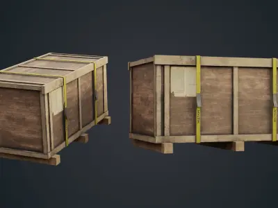 Military crate  Low-poly 3D model