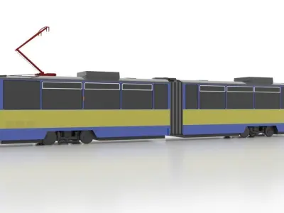 Tatra KT4DC-Z Low Low-poly 3D model
