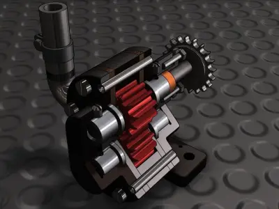 An oil pump Free 3D model