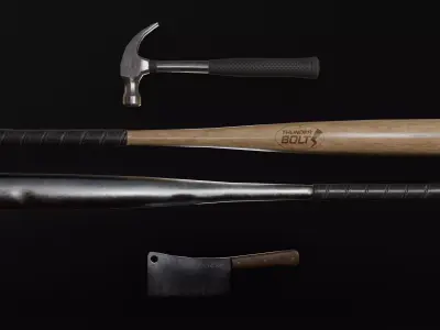 Melee Weapons Pack Volume 1 Low-poly 3D model
