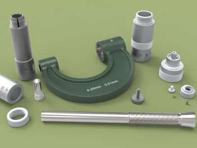 External micrometer 3D model